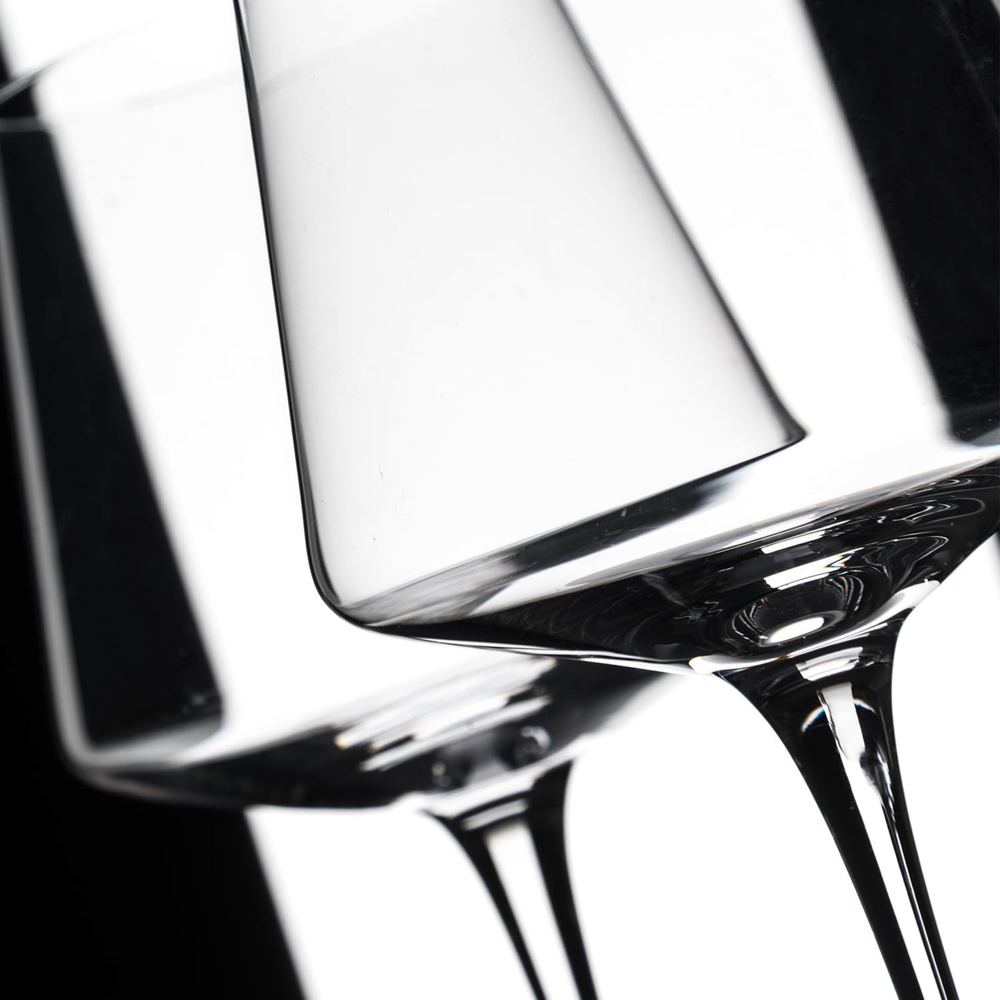 White Red Wine Glasses Set of 6 – 18oz Red Wine Glasses with Tall Long Stem,【Hand Blown】Crystal Wine Glasses- Square Wine Glasses with flat bottom, Wine gifts for Christmas, Wedding, Birthday,