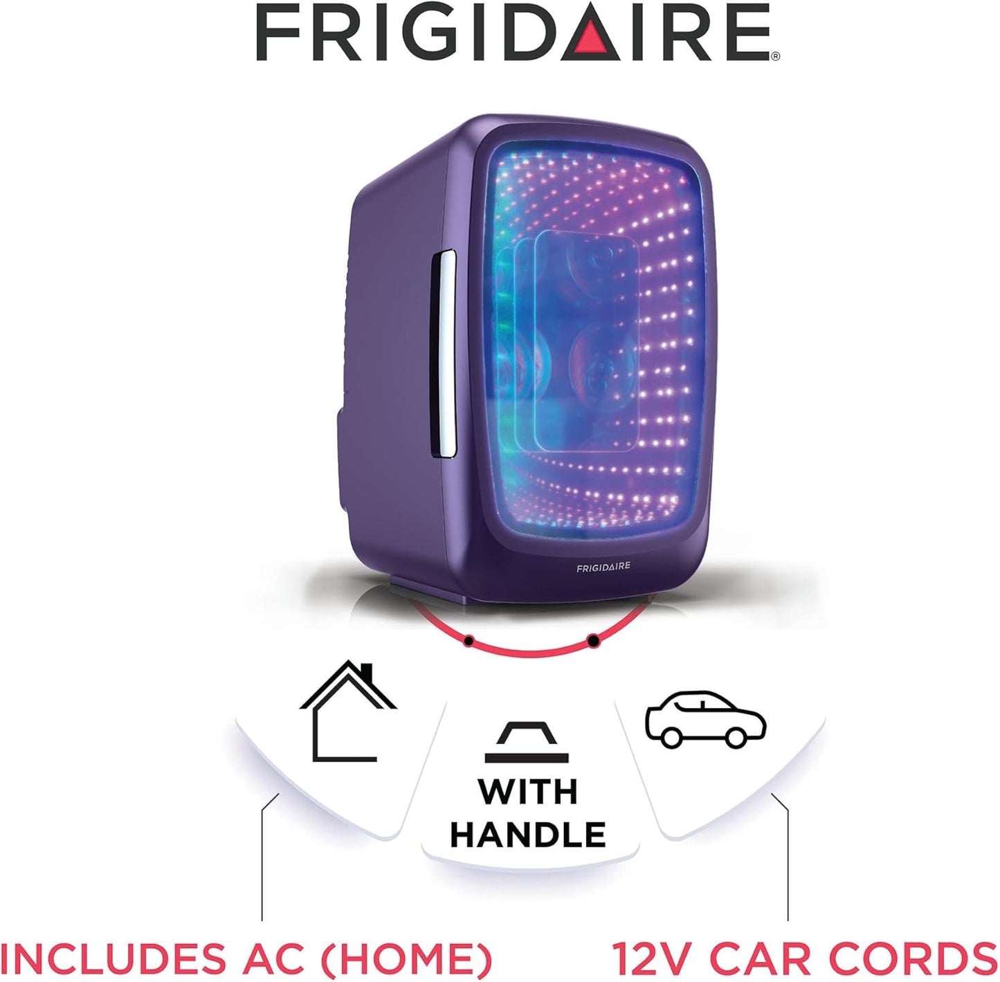 Frigidaire EFMIS179 Gaming Light Up Mini Beverage Refrigerator, Purplehaze
