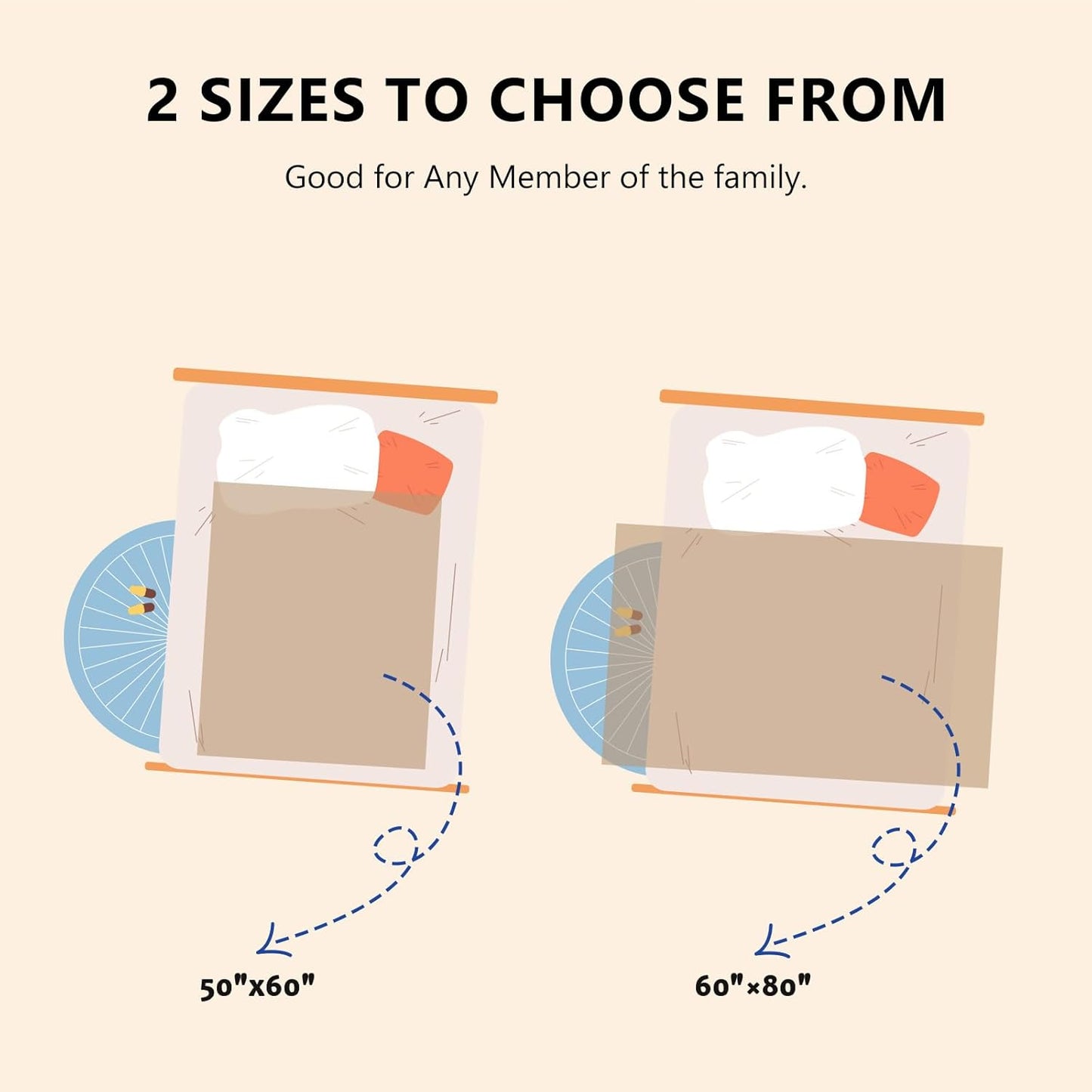 L'AGRATY Chunky Knit Blanket Throw: 50''x60'' Chenille Chunky Knitted Throw Blanket for Bed Couch - Handmade Thick Big Cable Knit Blanket - Large Crochet Rope Blanket for Home Decor(Light Linen)