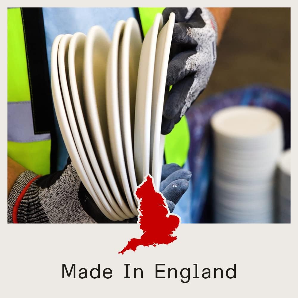 Made In Cookware - Serving Bowl - White With Red Rim - Porcelain England