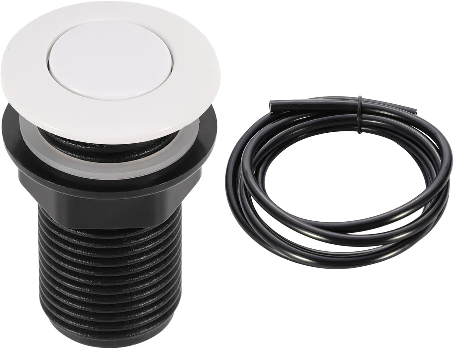 RQYEKDO Garbage Disposal Air Switch Kitchen Sink Top Long Stainless Steel Brushed Nickel Long 32mm/1.26 inch for Food and Waste Disposal On/Off Air Button Parts