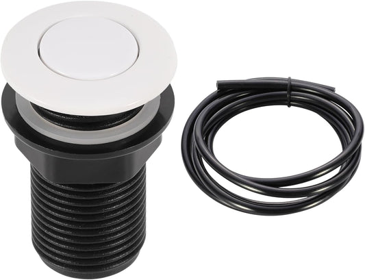 RQYEKDO Garbage Disposal Air Switch Kitchen Sink Top Long Stainless Steel Brushed Nickel Long 32mm/1.26 inch for Food and Waste Disposal On/Off Air Button Parts