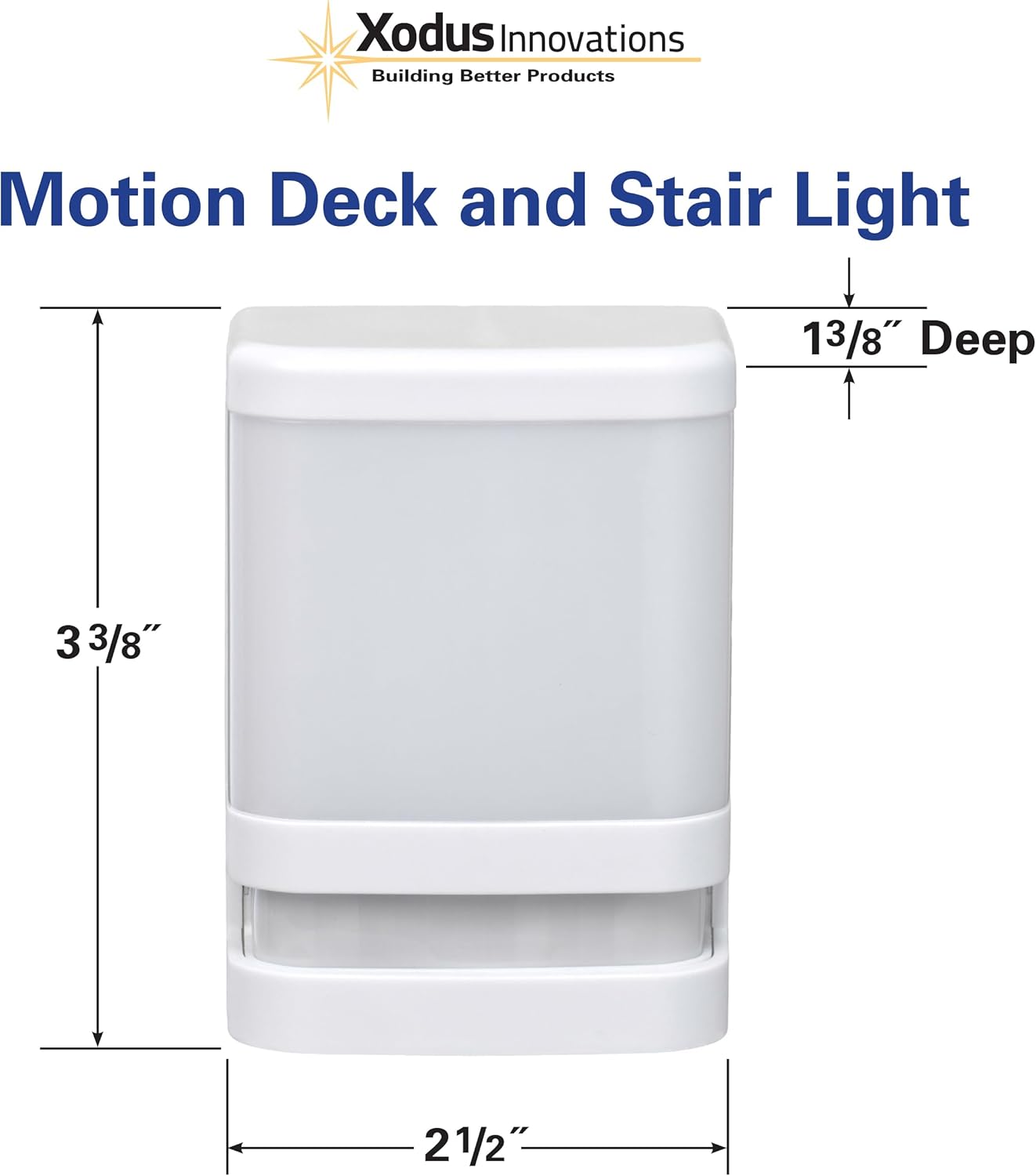 BL615-3 Battery Operated Motion Activated LED Deck and Stair Light, Outdoor or Indoor Use, Weather Resistant, White
