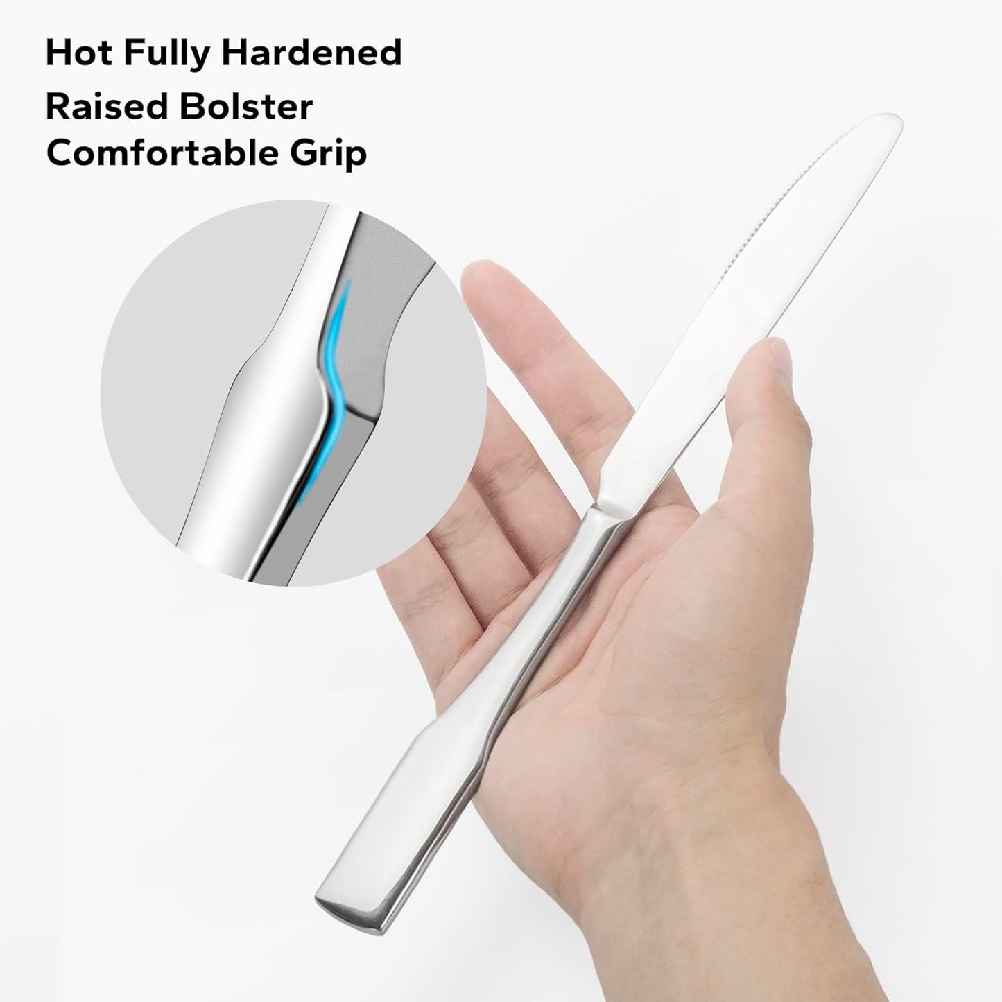 Alata Kate 65-Piece Silverware With Utensil-Serving Set, Service for 12, Stainless Steel Flatware, Mirror Polished Cutlery, Dishwasher Safe