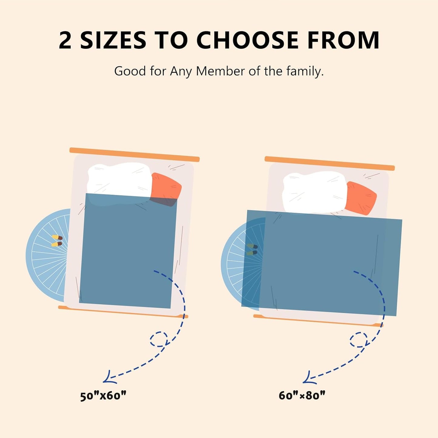 L'AGRATY Chunky Knit Blanket Throw: 50''x60'' Chenille Chunky Knitted Throw Blanket for Bed Couch - Handmade Thick Big Cable Knit Blanket - Large Crochet Rope Blanket for Home Decor(Blue)