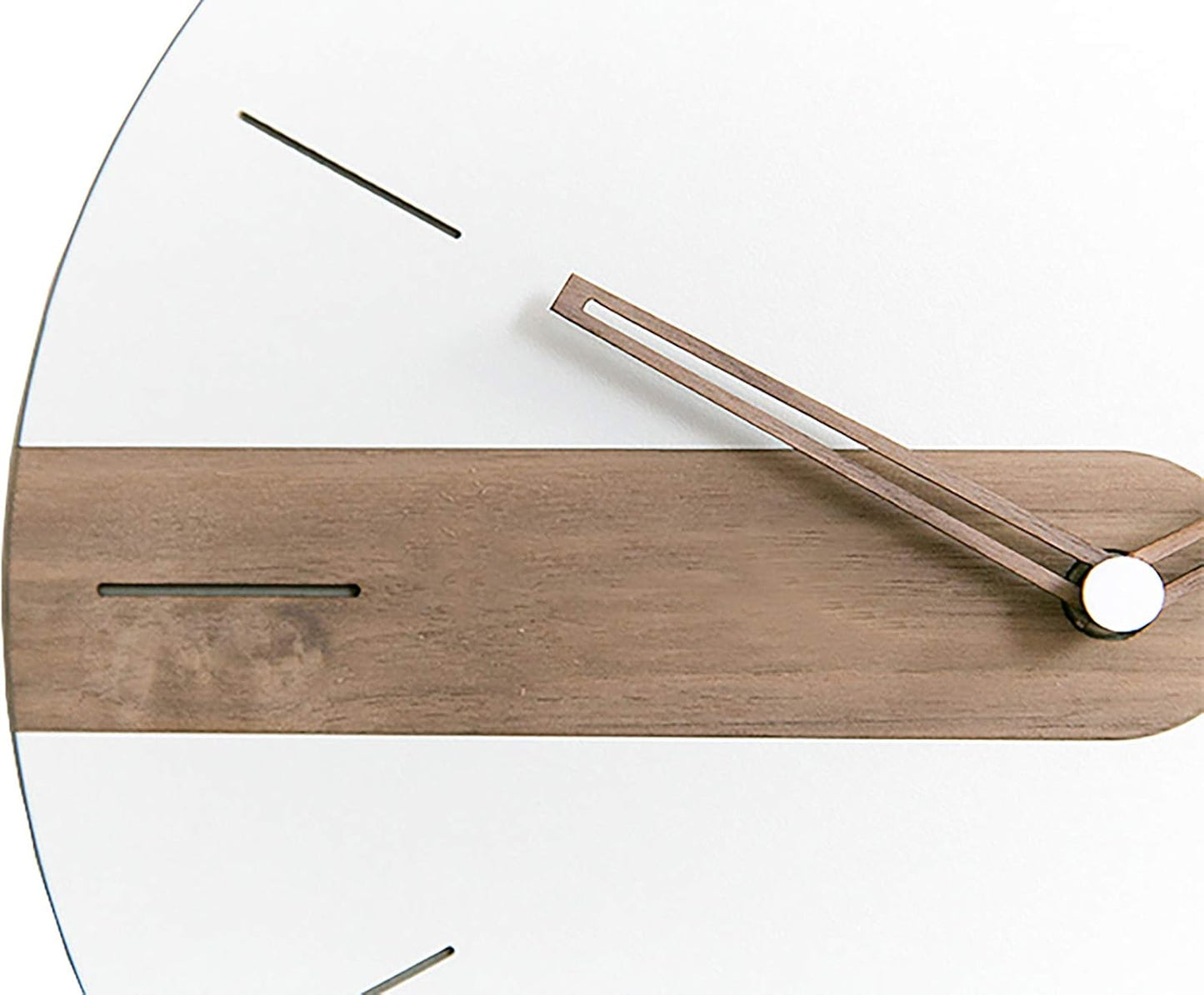 Stephanie Imports Modern Minimalist Exposed Wood Silent Wall Clock (Numberless)