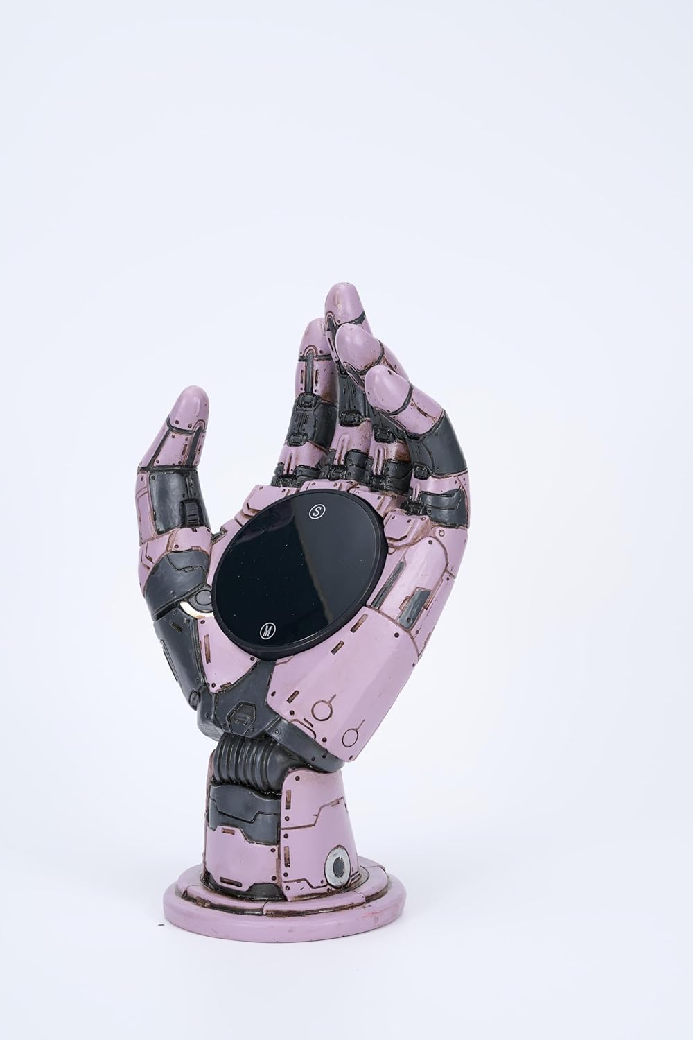 Cyberpunk Mechanical Hand Digital Alarm Clock, Steampunk Resin Statue, Desk Decor