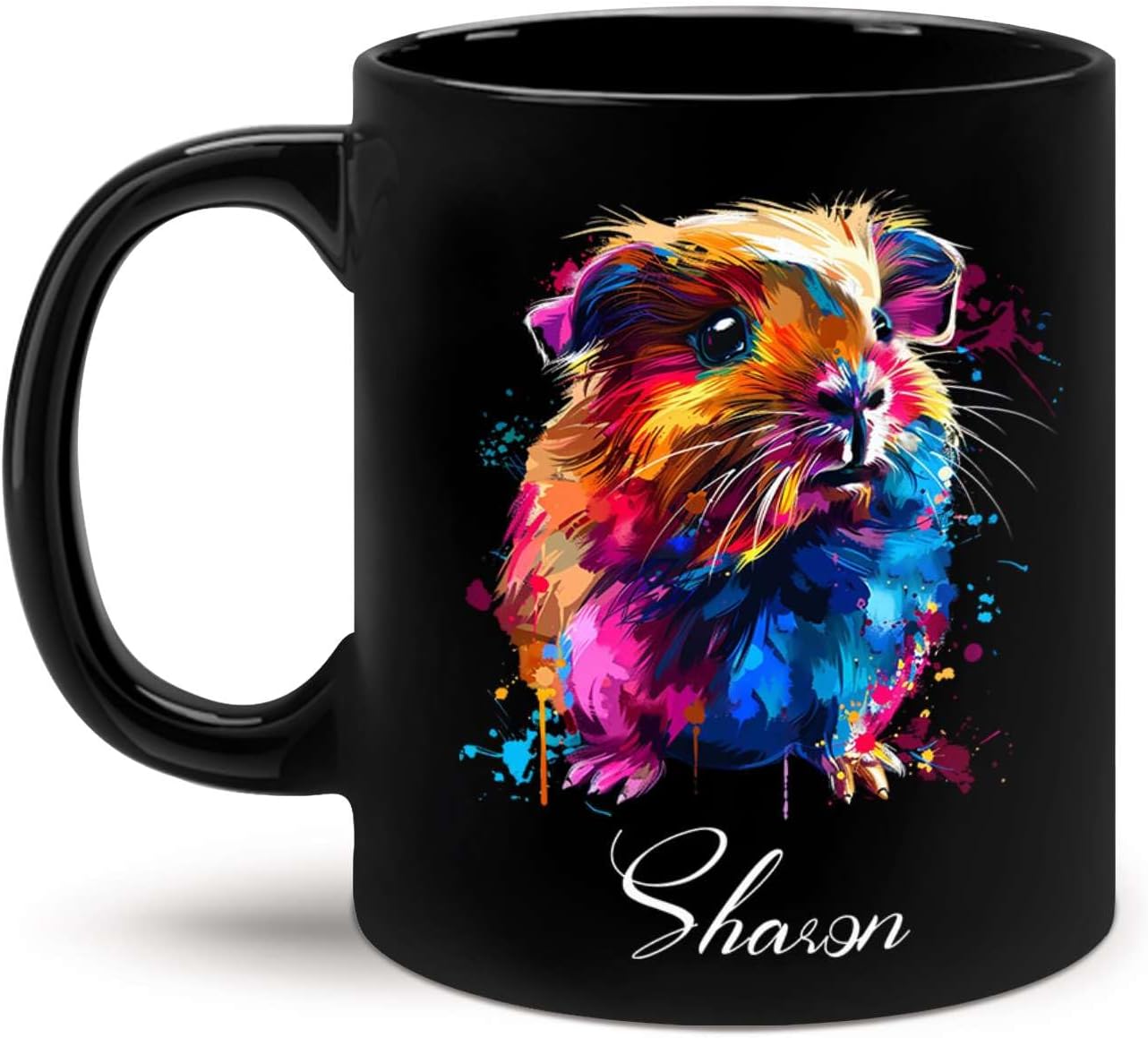 Personalized Customized Colorful Guinea Pig Coffee Cup, Animal Mug For Guinea Pig Lover, 11oz & 15oz Ceramic Mug - Gift For Birthday, Christmas