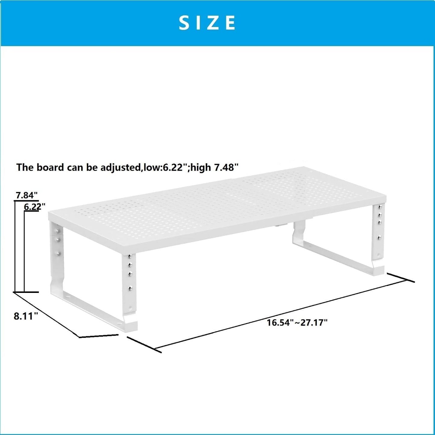 Expandable,Adjustable & Stackable Spice Rack, Cabinet Kitchen Countertop Shelf Organizer,Metal Pantry Storage Shelves - Space-Saving Storage Solution(1Pack/White/Medium)