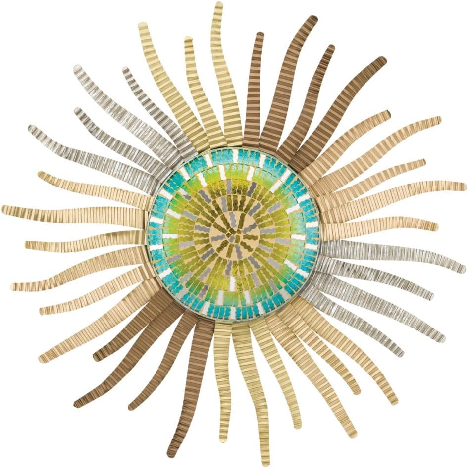 Regal Art & Gift Wavy Large Metal Sun Wall Decor - 30 Inch | Indoor Outdoor Rust-Resistant Sunburst Sculpture | Eye-Catching Metal Sun Wall Art Accent for Patio, Garden, Living Room