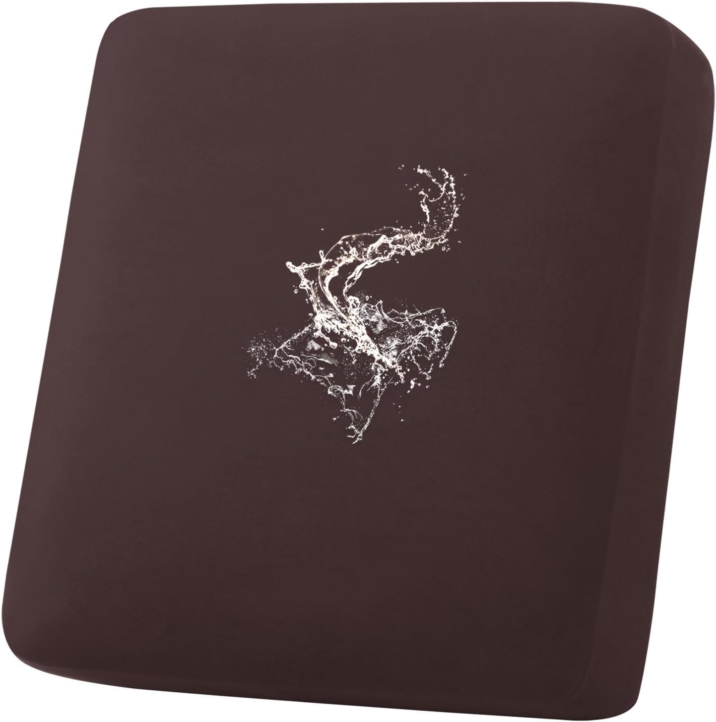 hyha Waterproof Couch Cushion Covers, Stretch Sofa Couch Seat Slipcover for Dog Washable, Non-Slip Waterproof Outdoor Cushion Covers for Patio Furniture Replacement (1 Piece for Small, Chocolate)