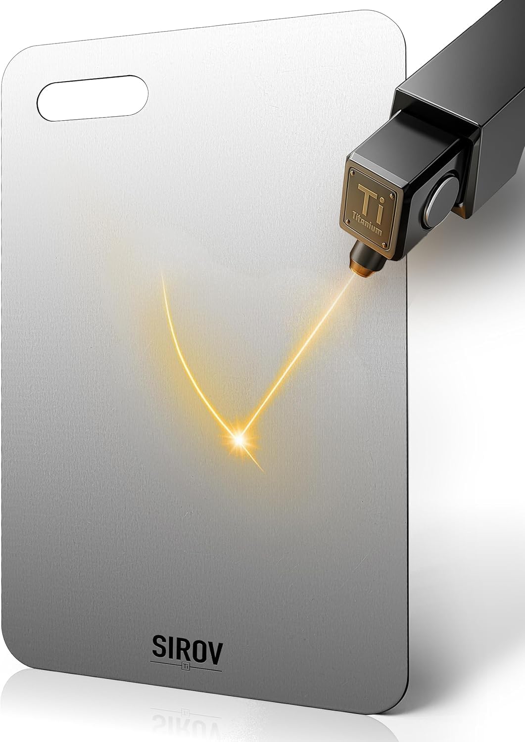 Titanium Cutting Board, 100% Pure Titanium Cutting Boards For Kitchen, Best Non Toxic titanium chopping board, Dishwasher safe, Hygiene and Durability for Meat, Fruit, and Vegetables (10.2L*6.3W)