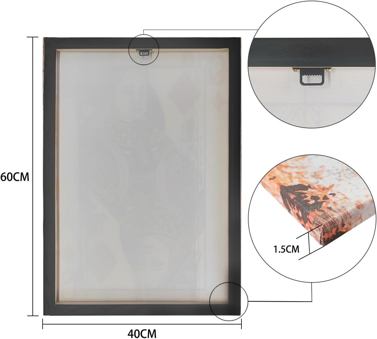 Poker Canvas Wall Art Print Queen of Spades Game Room Wall Art Print Wall Decor Prints Poster With Framed