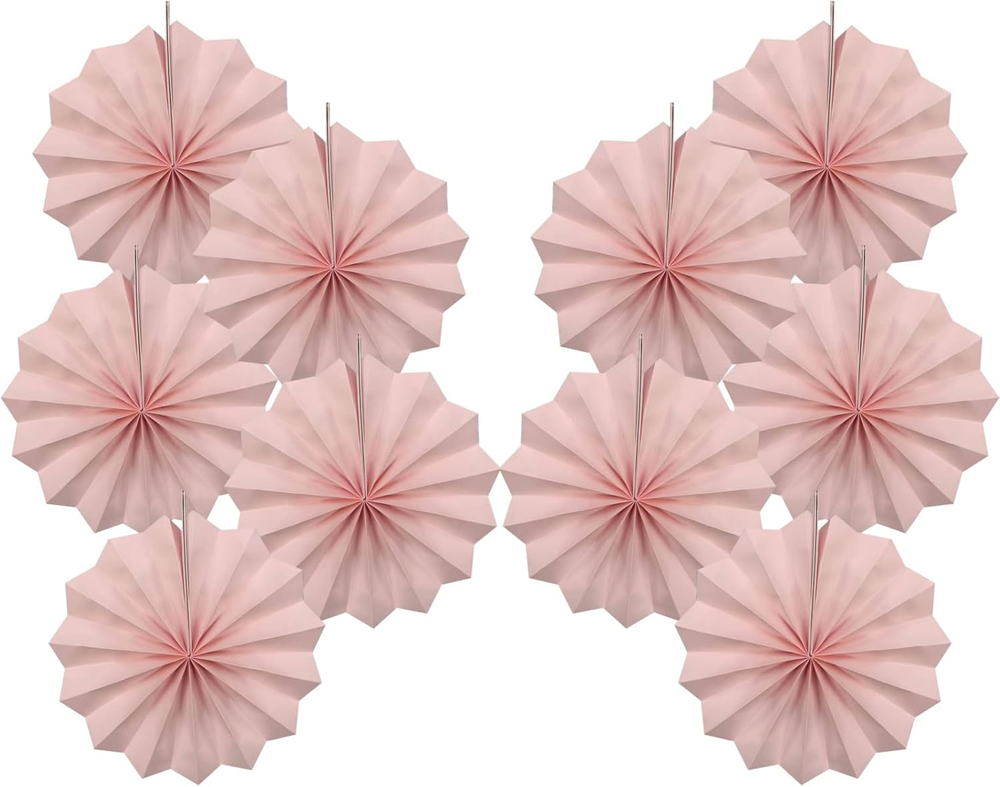 Pink Birthday Decorations,DIY Pink Paper Fans Hanging Decoration ,Party Supplies Party Fans 8in, Pink Christmas,Wedding Graduation Events Accessories 30 Color DIY Set (Baby Pink)