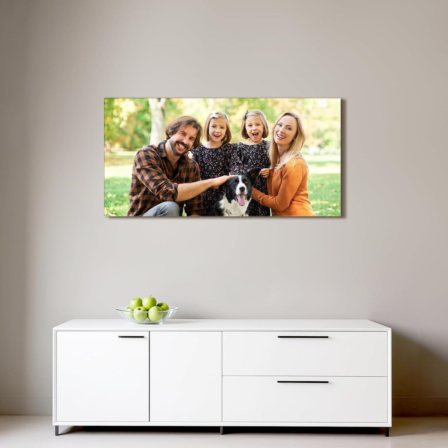 Custom Canvas Prints with Your Photos - Personalized Pictures Print, Customized Photo Gifts, Wall Art Poster Canvas Printing for Wedding, Family, Baby, Pets, Home Office Decor, Wrapped Frame 24x12