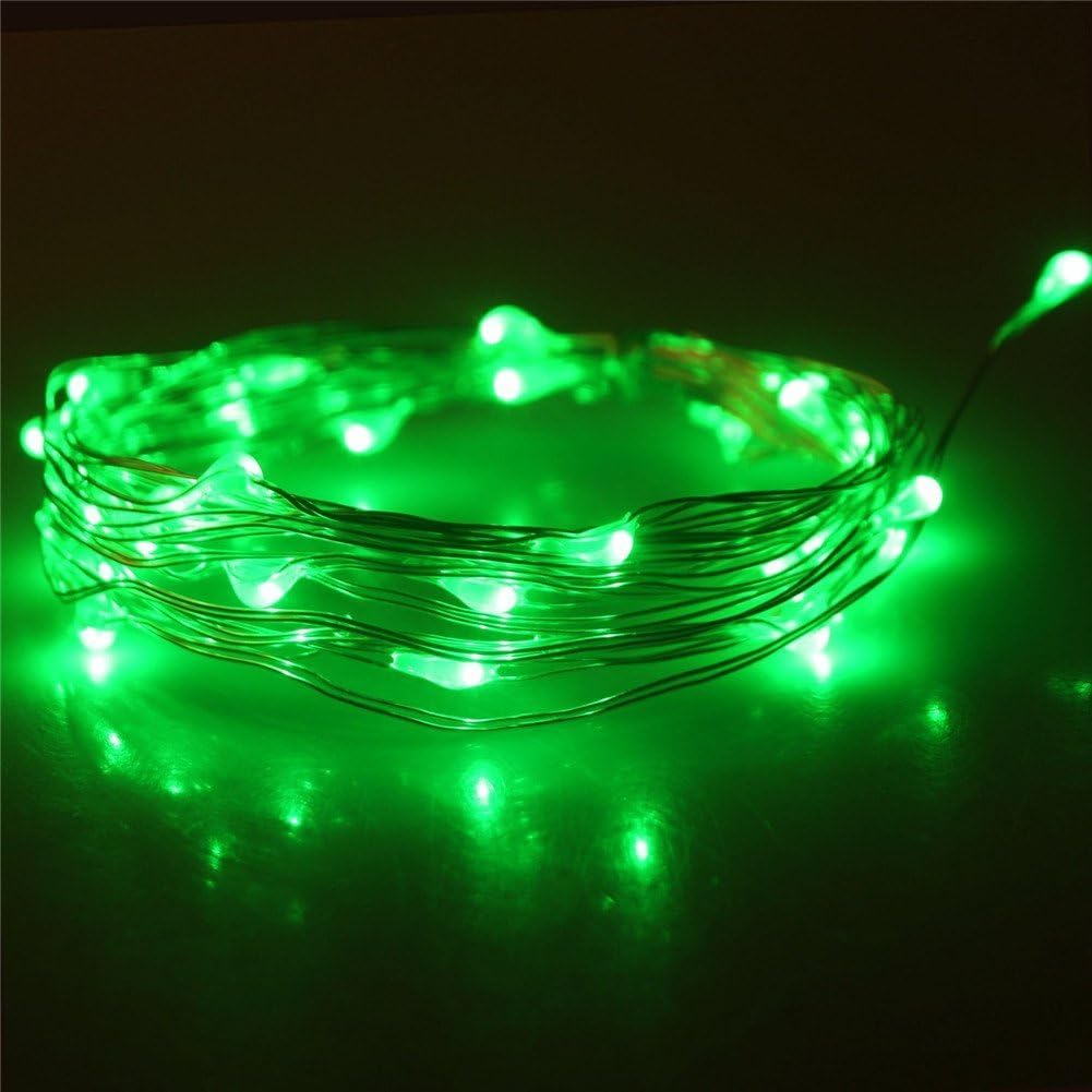 ANJAYLIA Green Fairy Lights, 10Ft/3M 30leds Bright Light St. Patrick's Day Decorations Lights