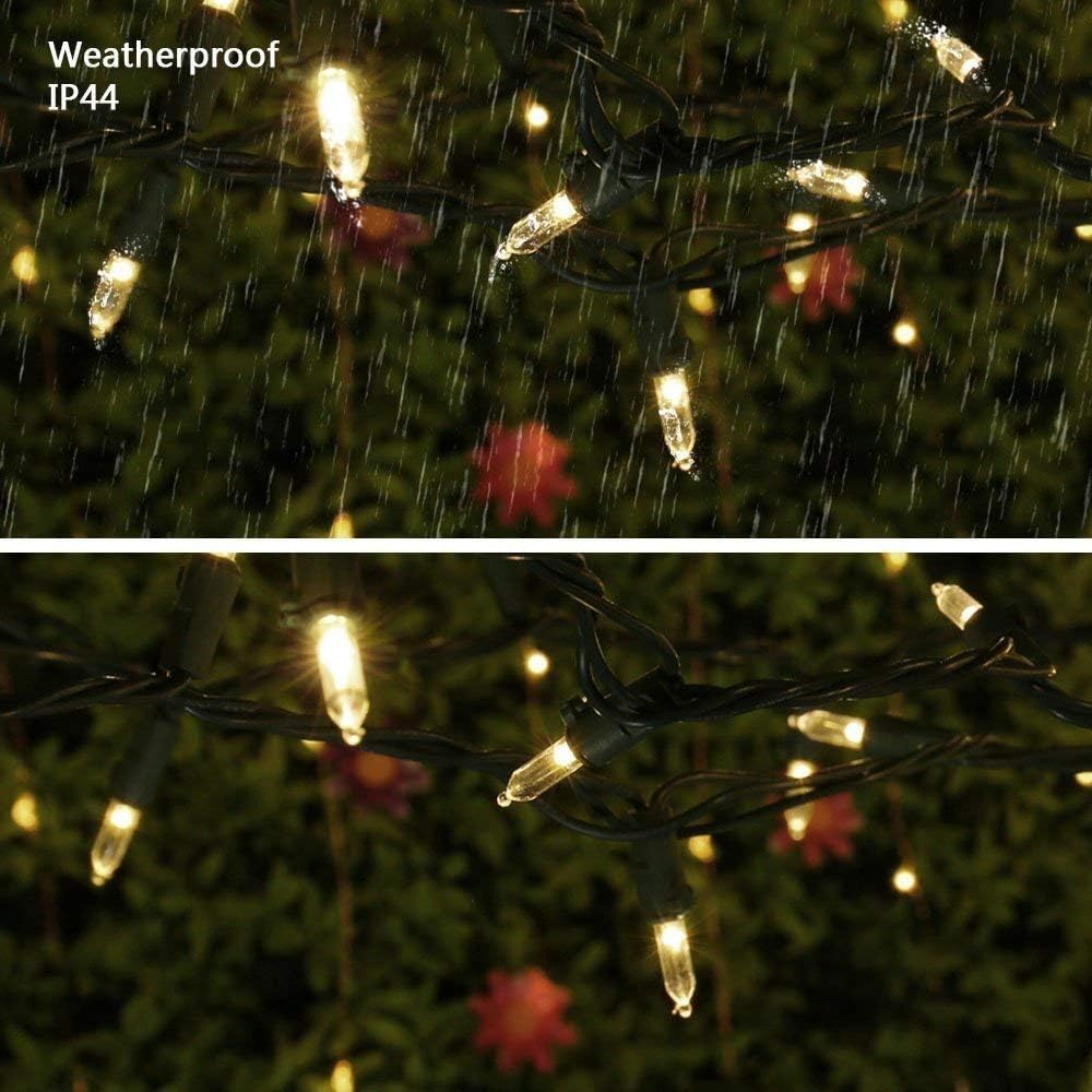 Brizled Christmas Lights Warm White, 2 Pack 33ft 100 LED Christmas String Lights, 120V UL Certified Connectable Xmas Tree Lighting Mini Xmas Light Set for Holiday Tree Home Party Indoor Outdoor Decor