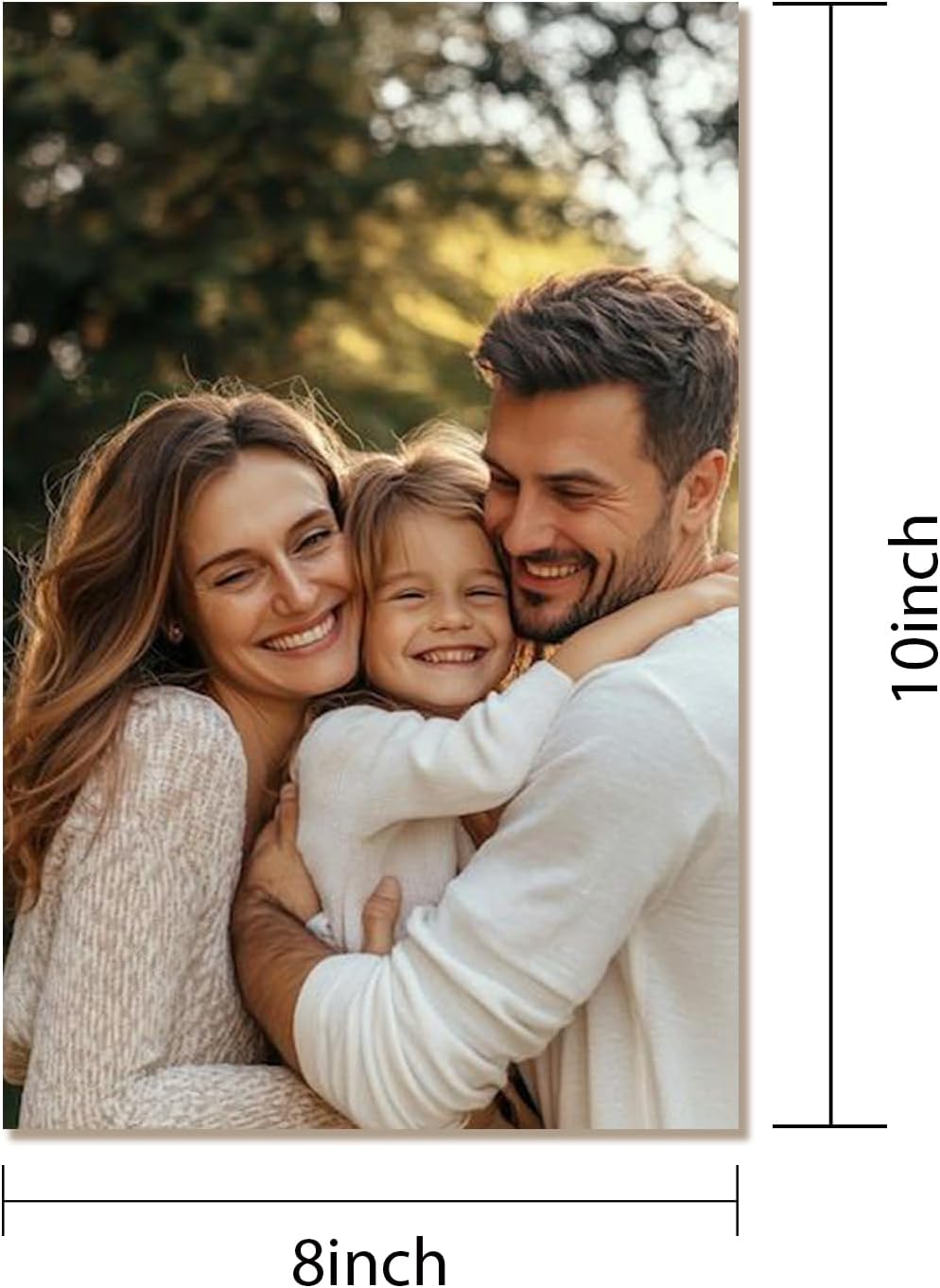 GZZFXXD Personalized Custom 8''x10'' Canvas Prints with Your Photo/your Image Large Wallart Wall Decor for Bedroom Dining room Living room Children's room(Unframed)