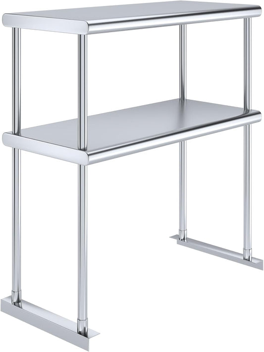 AmGood Double OverShelf Stainless Steel NSF - Many (30" Long x 14" Deep)
