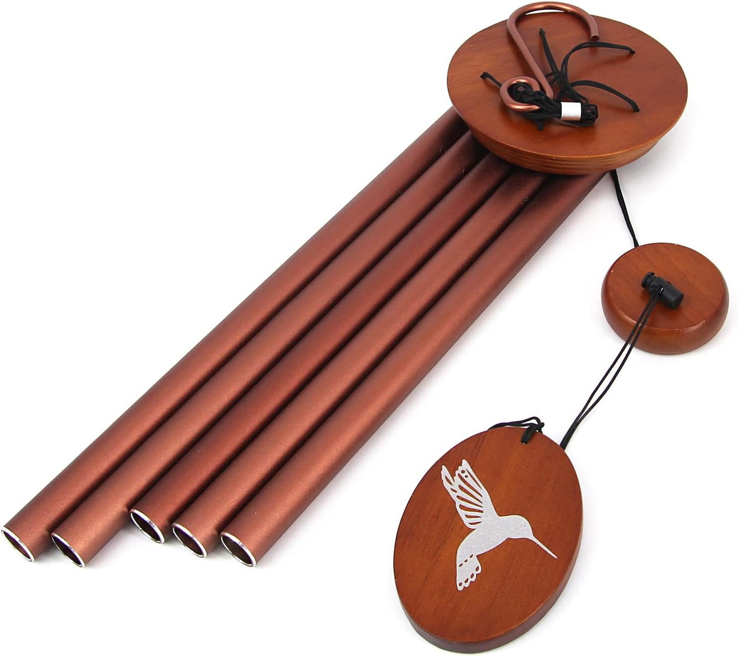 Hummingbird Outdoor Wind Chimes - 33" Tall, Tuned Melody, Memorial Gift for Mom/Grandma, Weather-Resistant, Perfect Decoration for Patio, Garden, Yard & Indoors