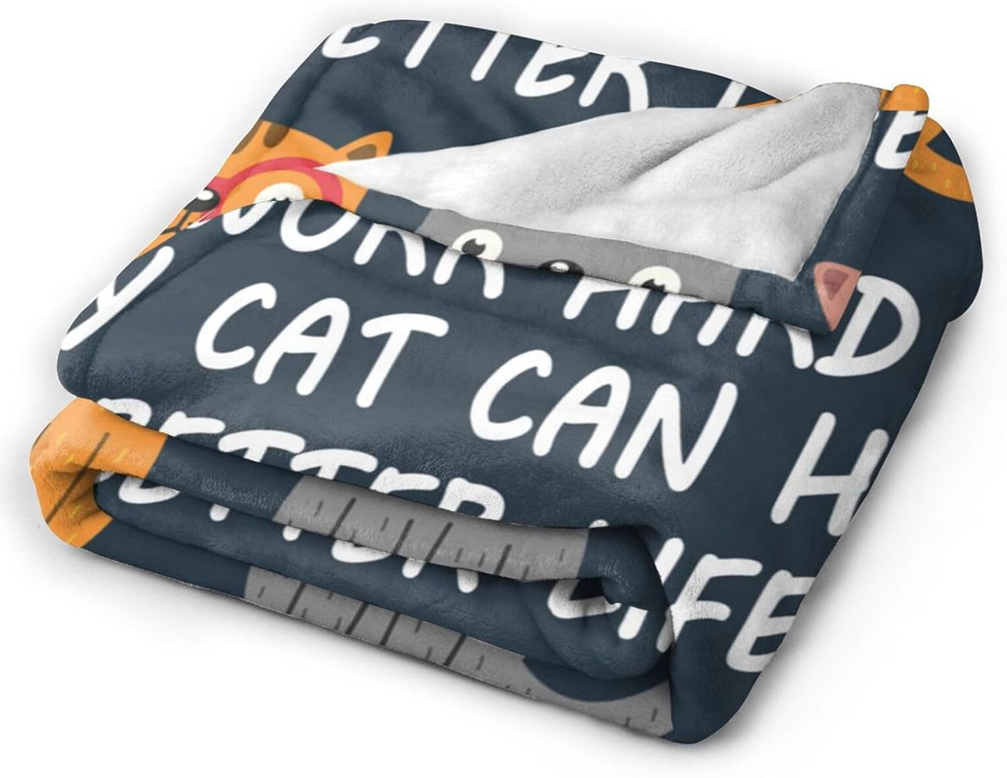 HGOD DESIGNS Cats Throw Blanket Funny Cat Blanket Animals Pet Pattern s Flannel Soft Warm Cozy Fuzzy 50"x60" Throw Blanket for for Women and Men