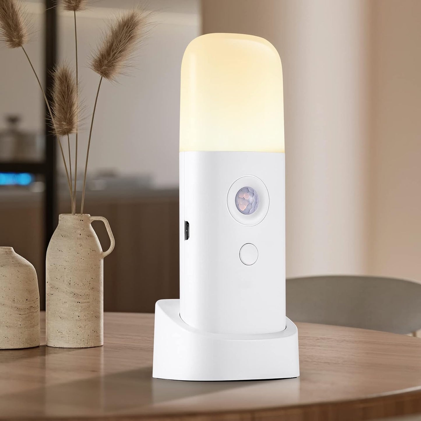 Rechargeable Motion Sensor Night Light, Battery Operated nightlights, Dimmable Motion Sensor Light Indoor, Cordless Motion Activated Night Lights for Adults, Bathroom, Bedroom, Hallway(2Pack)