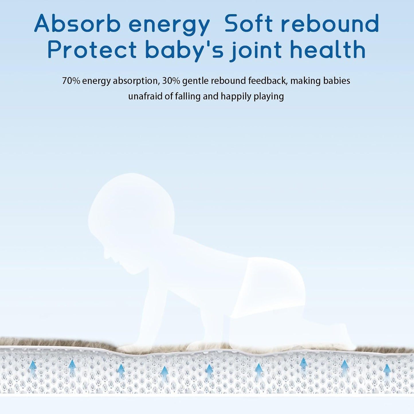 Baby Play Mat for Floor Tummy Time Mat Nursery Rug Muscle Mat Area Rug Playroom Rug Tatami Mat 6'7"x4'11" Memory Foam 1.3" Thick Crawling Mat For Babies,Toddlers, Infants, Kids,Floor Mat(Brown)