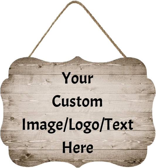 Personalized Custom Wooden Signs with Any Text Name for Home Door Man Cave Bar Family Farmhouse Decorative Home Kitchen Rustic Wall Decor