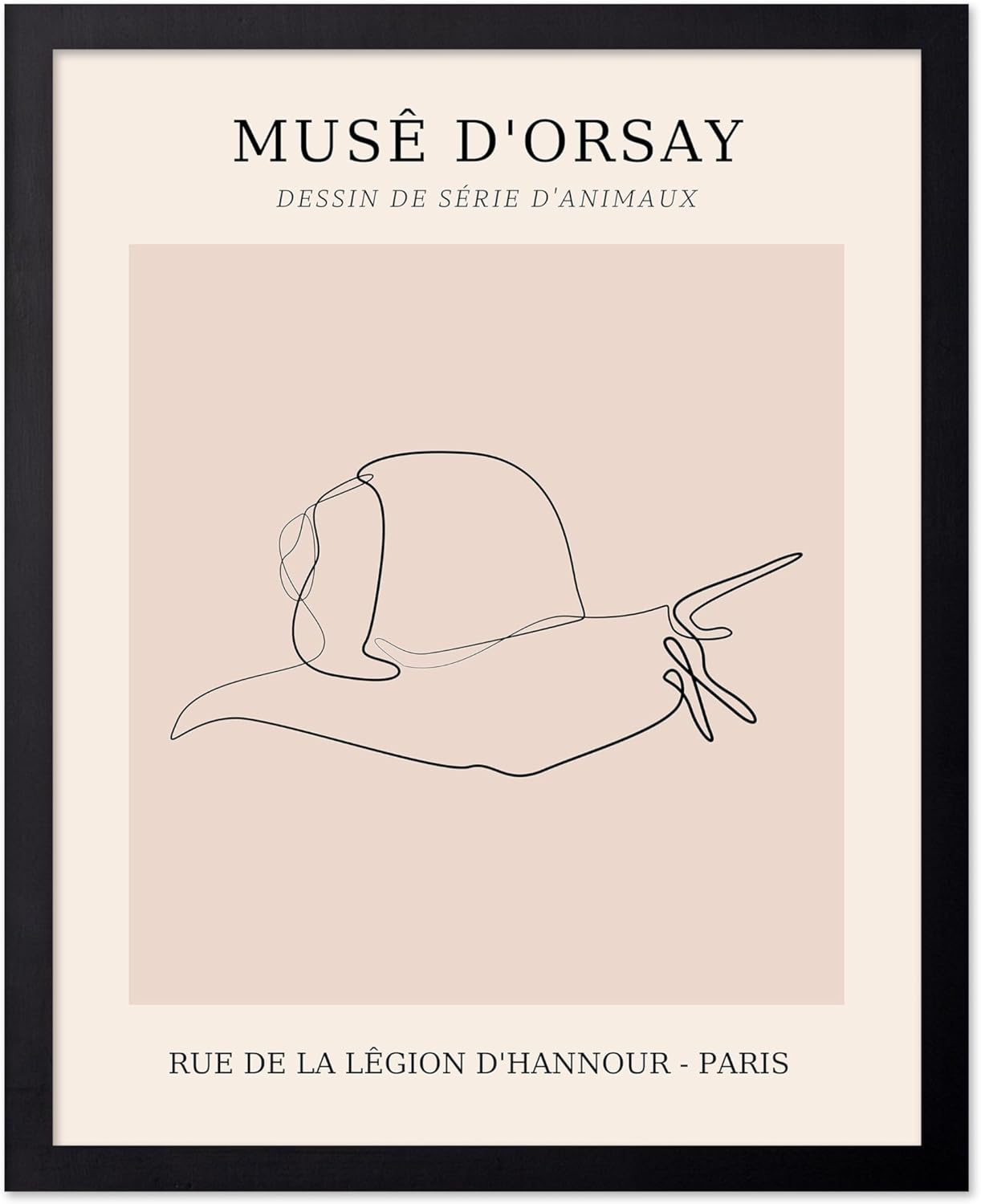 Poster Master Vintage Poster - Retro One Line Snail Drawing Print - Snail Line Art - Minimal Gift for Men, Women, Animal Lover - Abstract Wall Decor for Home, Office, 24x32 Unframed Wall Art