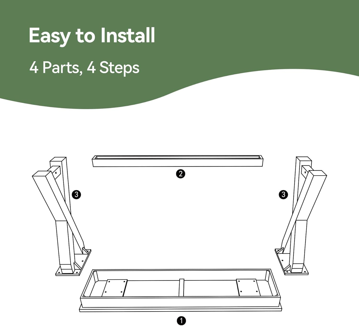 Solid Wood Console Table, 63-Inch Farmhouse Entryway Table with X-Shaped Legs, Real Wood Behind The Couch Table for Living Room, Entrance, Hallway, Easy Assembly