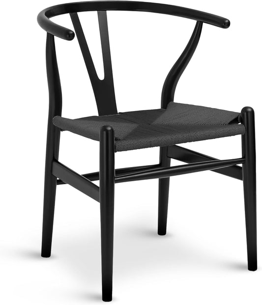 POLY & BARK Weave Chair in Pitch Black