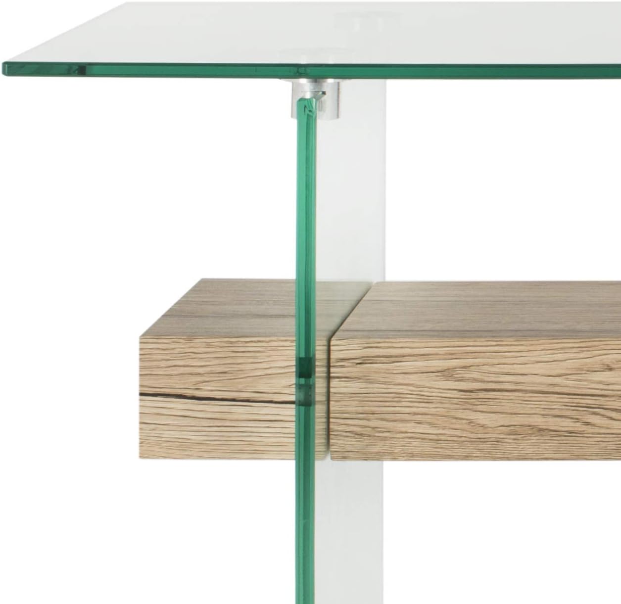 Safavieh Home Kayley Natural and Glass Console Table
