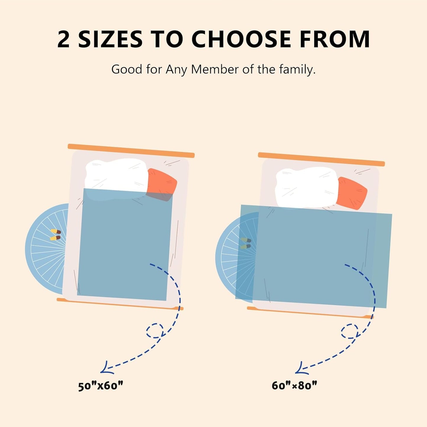 L'AGRATY Chunky Knit Blanket Throw: 50''x60'' Chenille Chunky Knitted Throw Blanket for Bed Couch - Handmade Thick Big Cable Knit Blanket - Large Crochet Rope Blanket for Home Decor(Airy Blue)