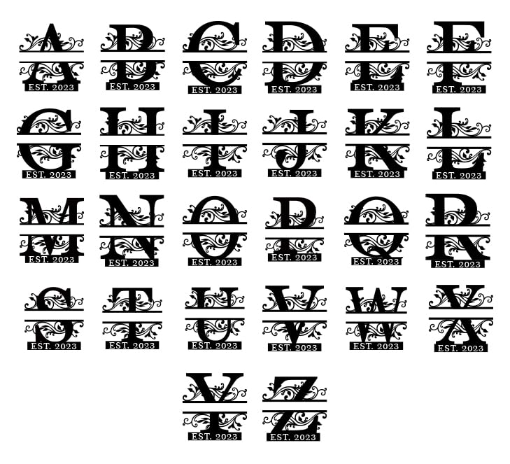 Custom Metal Name Sign | Personalized Metal Signs | Split Letter Monogram Wall Decor | Last Name Sign | Family Name Sign | Anniversary Wedding Gift | Outdoor Metal Art | Housewarming Gift