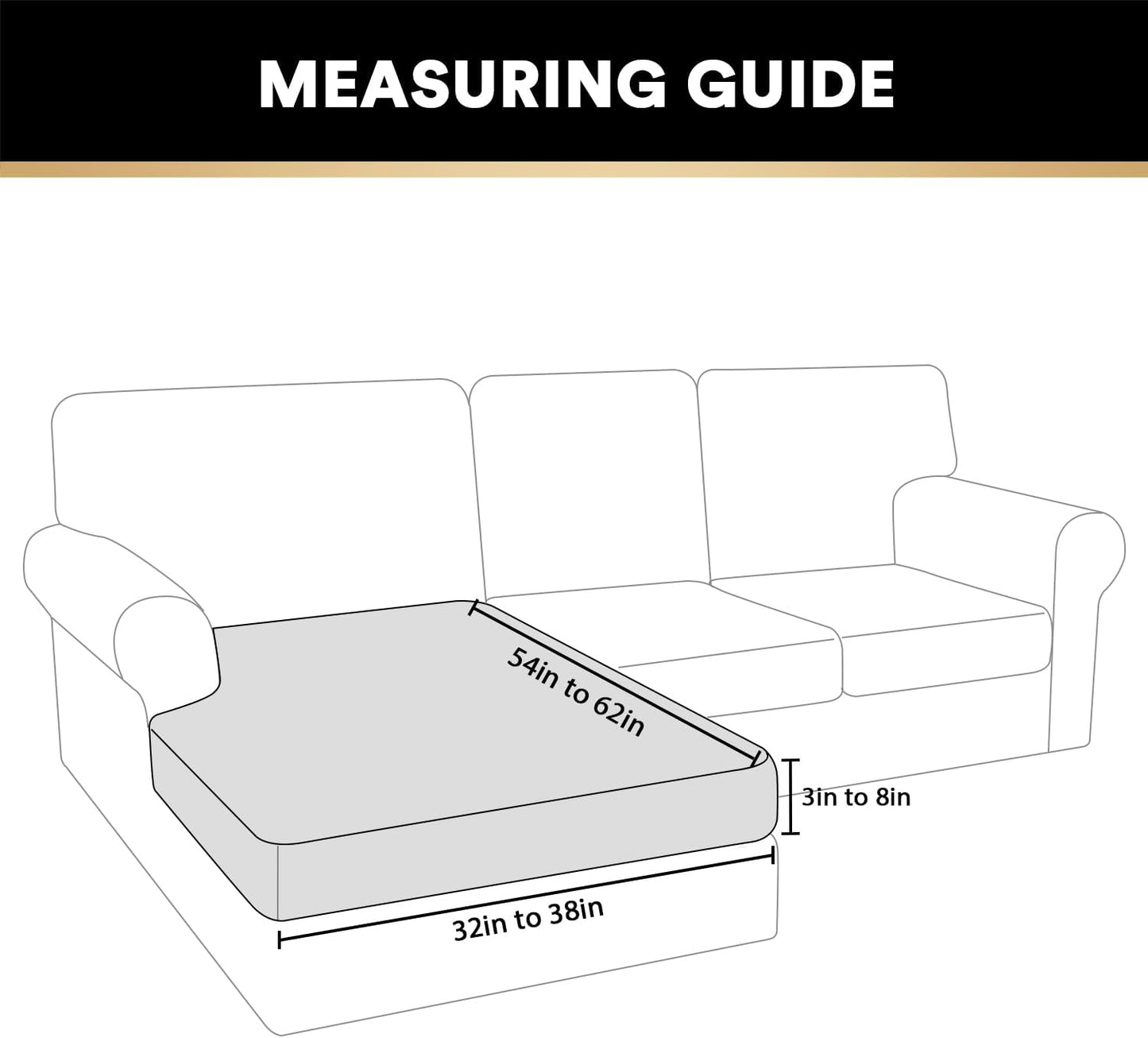 PrinceDeco Sectional Couch Covers Velvet Couch Cover for Dogs Washable L Shaped Couch Cover 1 Piece Individual Sectional Couch Covers with Elastic Bottom(Chaise Lounge,Taupe)