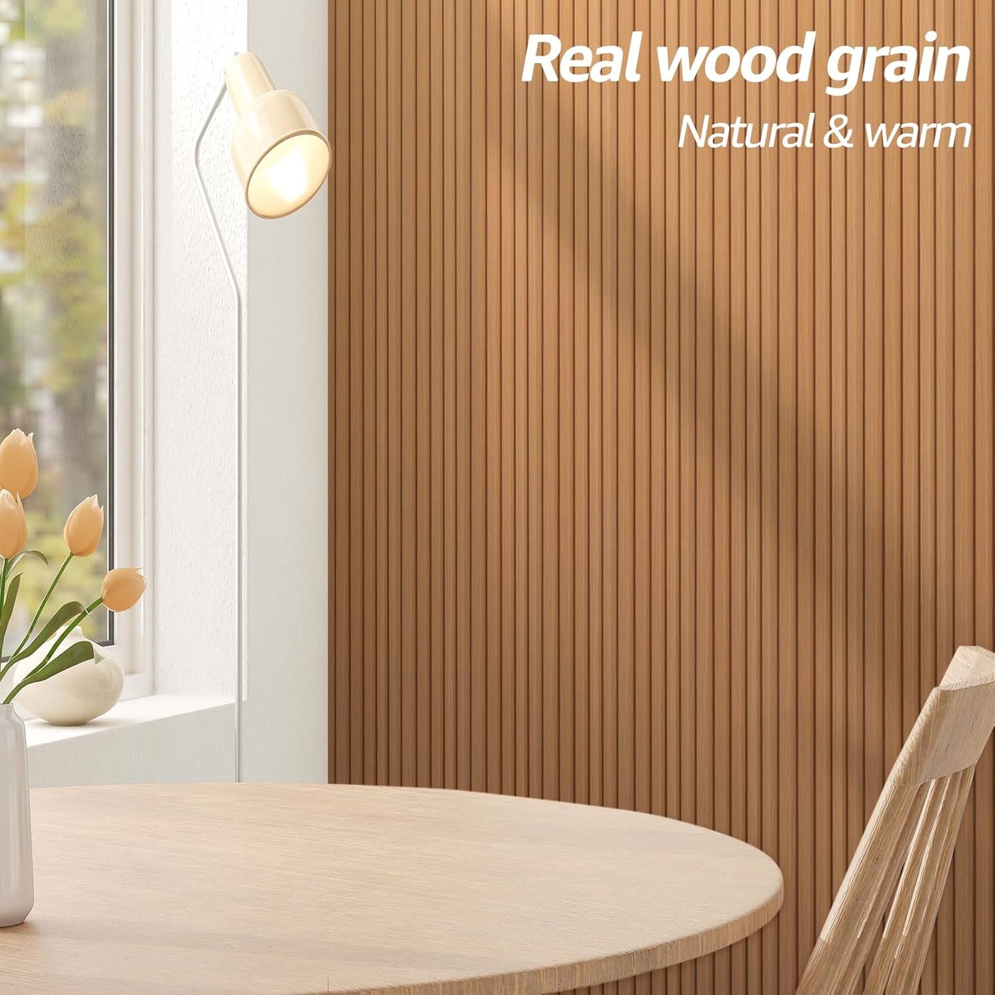 Art3d WPC Slat Wall Panels, 8-Pack 108 x 6 Inch 3D Wall Accents for Interior Wall Decor, Living Room, Bedroom, Boxwood