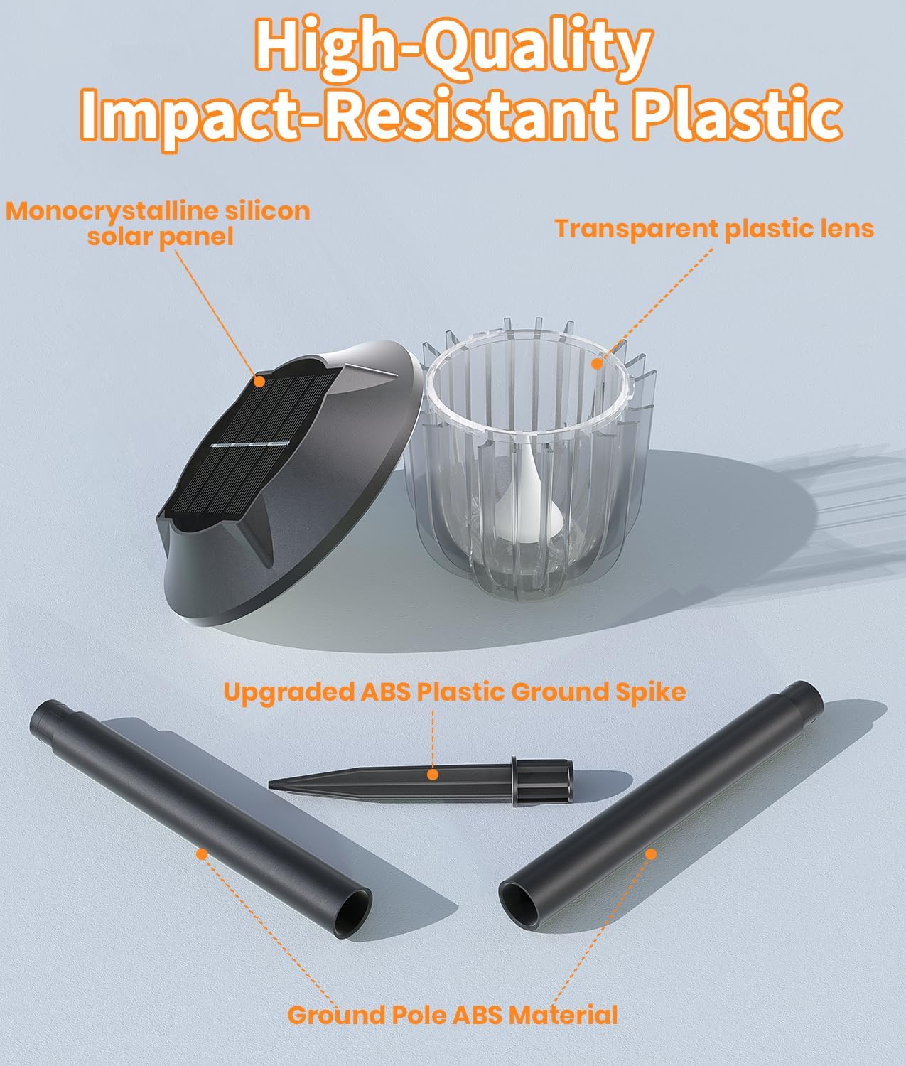 Solar Outdoor Lights,3 Pack LED Lights Outdoor Waterproof, Maintain 10 Hours of Lighting for Your Garden, Landscape, Path, Yard, Patio, Driveway(Warm)