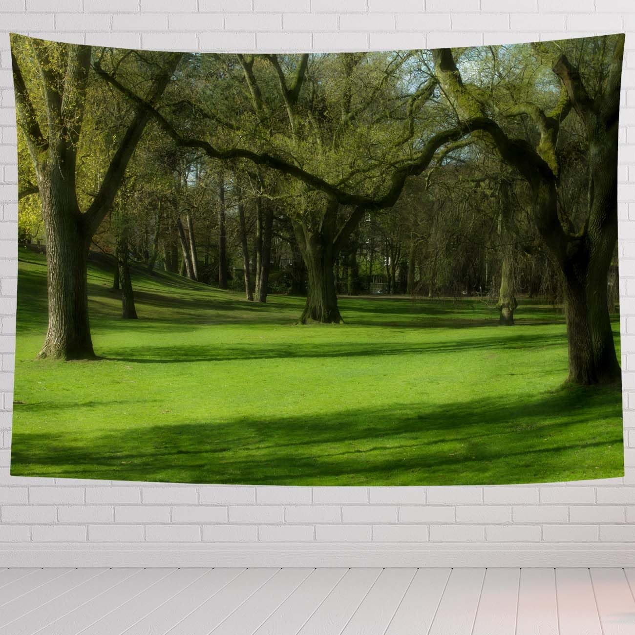 Landscape Tapestry For Bedroom Landscape Of Kings Park Green And Nature Scene Tapestries Wall Hanging For Living Room Dorm Office 80×60 In