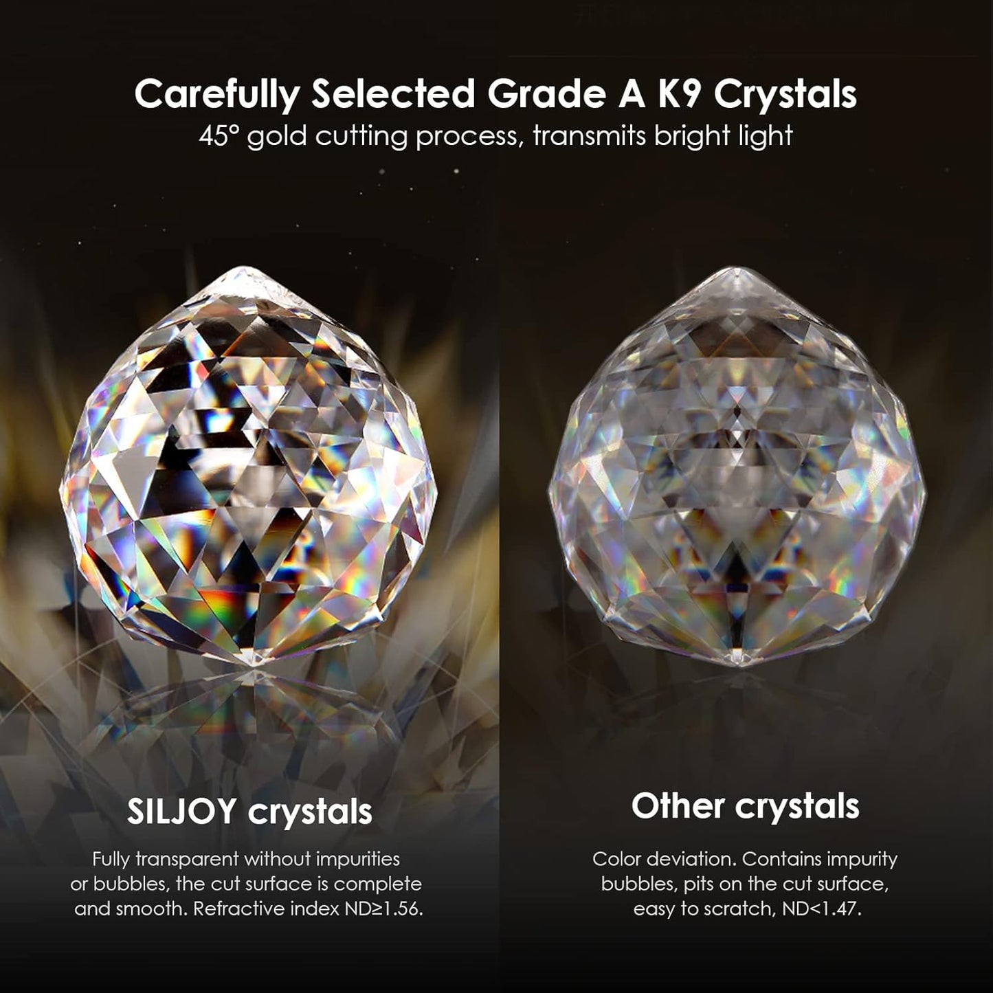 Siljoy Modern Crystal Chandelier 8-Lights Rectangular Flush Mount Pendant Ceiling Light Fixture Rectangle K9 Crystal Raindrop Chandelier for Dining Living Room Kitchen Island L40'' x W10'' x H10'