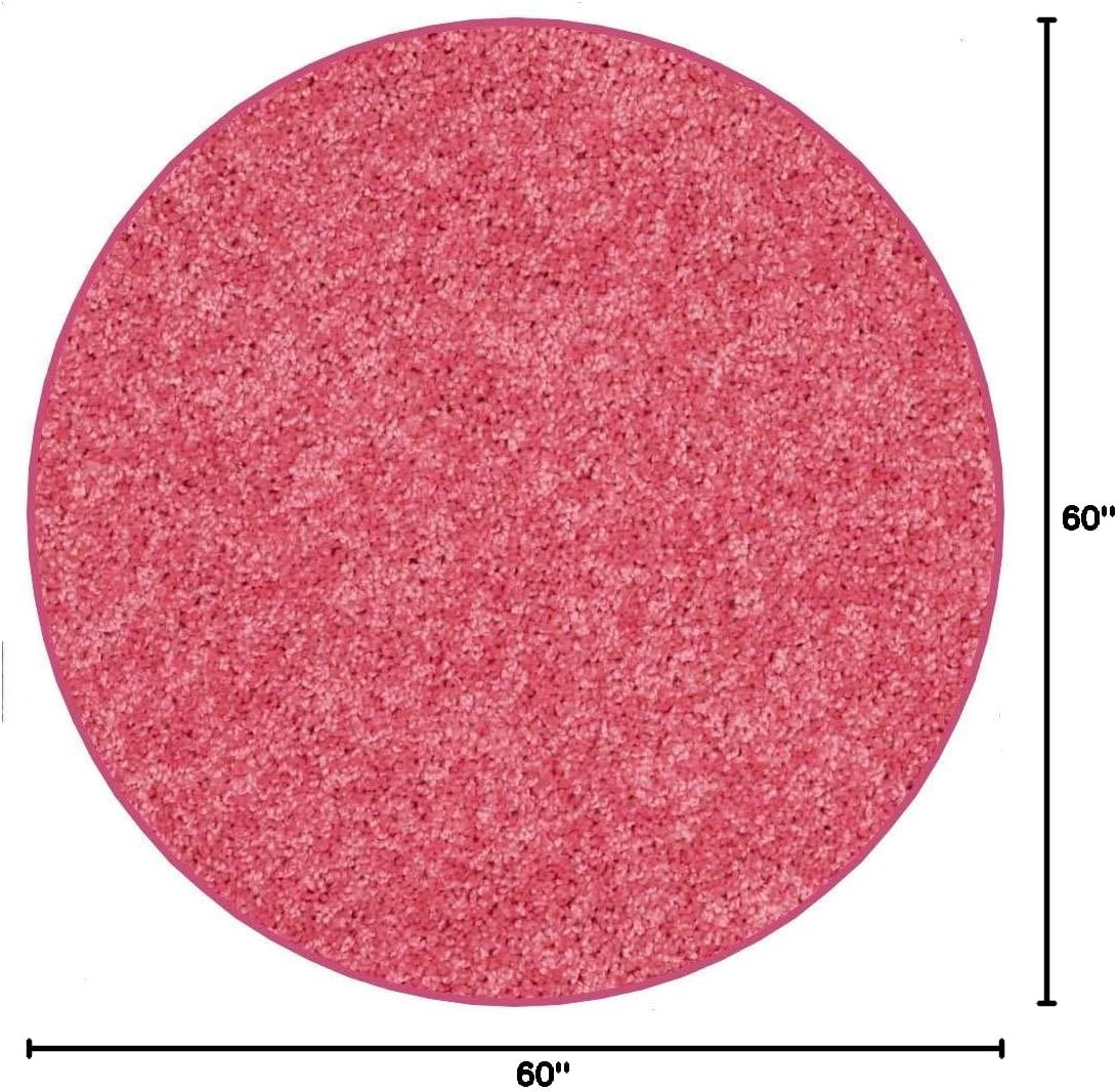 KOECKRITZ Soft and Colorful Kids Classroom Area Rugs (Passes Flammability Pill Test) Many Sizes and Bright Colors to Select from (5' Round, Glamour)