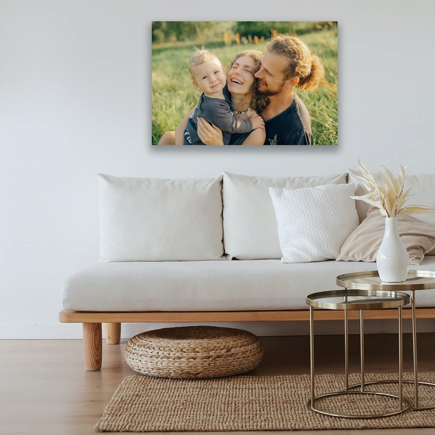 Custom Canvas Prints with Your Photos (12x24, Framed Canvas) Customized Wall Art Personalized Canvas Pictures for Pet/Family Gifts for Mom/Men/Women