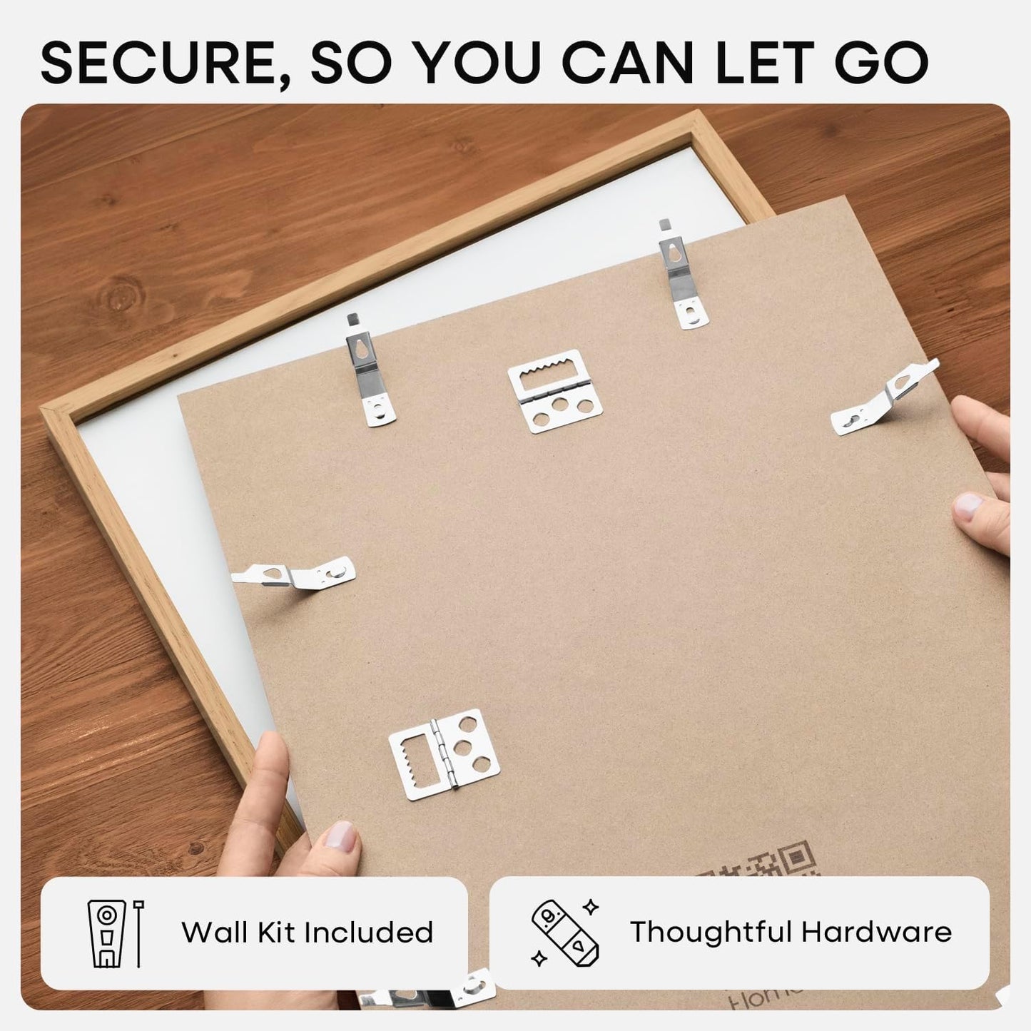 Homeforia Wood Poster Frame 27x40, High End Natural Oak 27 x 40 Large Picture Frame with Mat 24 by 36, 27x40 Light Wooden Frames Matted to 24x36, 40x27 Movie Frames, Tempered Glass, Wall Kit, Set of 1