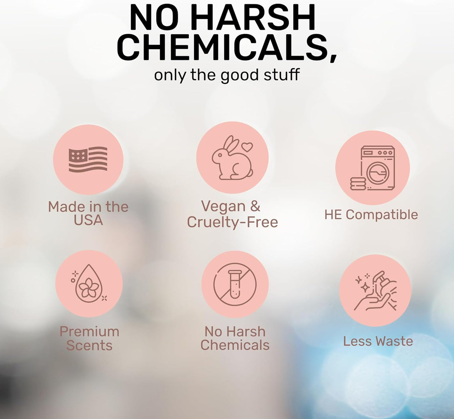 FREY Concentrated Liquid Laundry Detergent | Formulated for Sensitive Skin & HE Washers | Removes Stains Effectively | 50 Loads per Bottle (2-pack Jasmine Meadow)