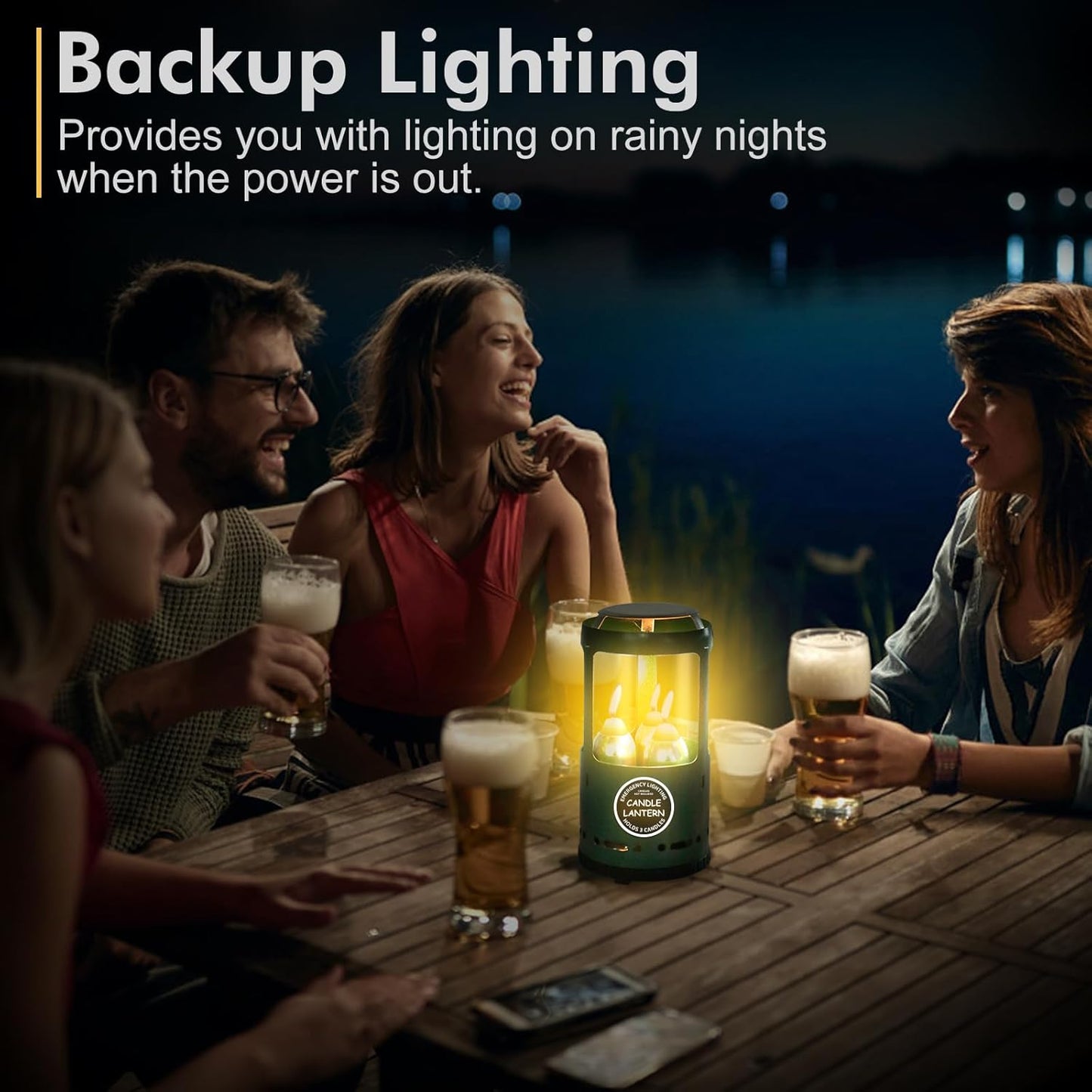 Candle Lantern, Camping Gear for Campers Use, Without Candles