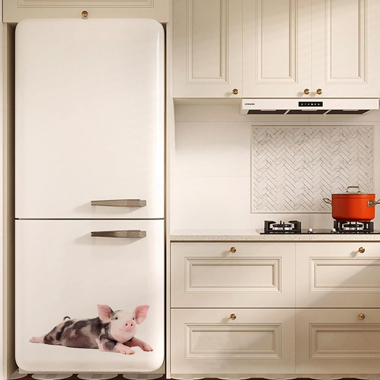 Funny Piggy Wall Window Stickers True Pig Wall Decals Peel and Stick Cute Pig Wall Stickers Removable Funny Animals Decals Gifts for Farmhouse Nursery Kitchen Kids Bedroom Playroom Décor