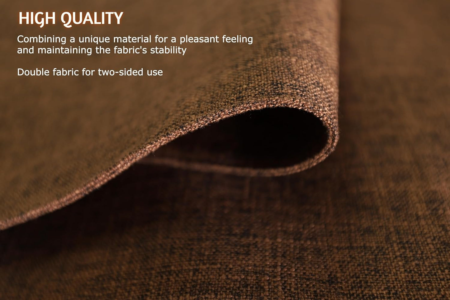 Placemat Set-Washable Place Mats for Parties, Elegant Table Mats for Kitchen Table, Set of 4 Dining Table Placemats, Heat-Resistant Cloth Placemats for Indoor and Outdoor,13x19-Brown