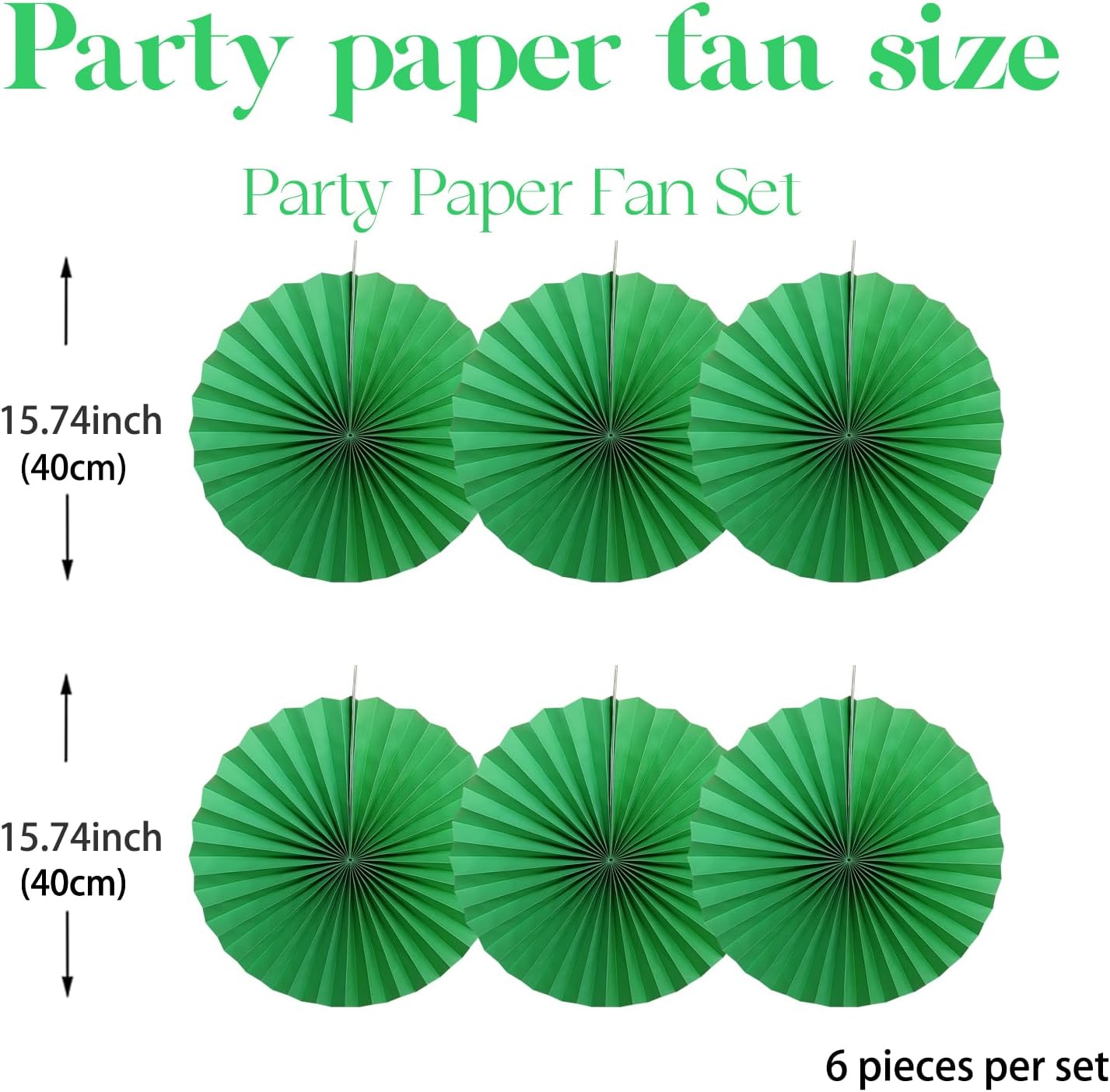 Green Party Decorations,Green Paper Decorations For Party,Tennis Party Decorations Party Paper Fans Bulk 16in,Graduation Decoration Classroom Decor,St Patrick'S Day Decortions 30 Color Diy Set （Green）