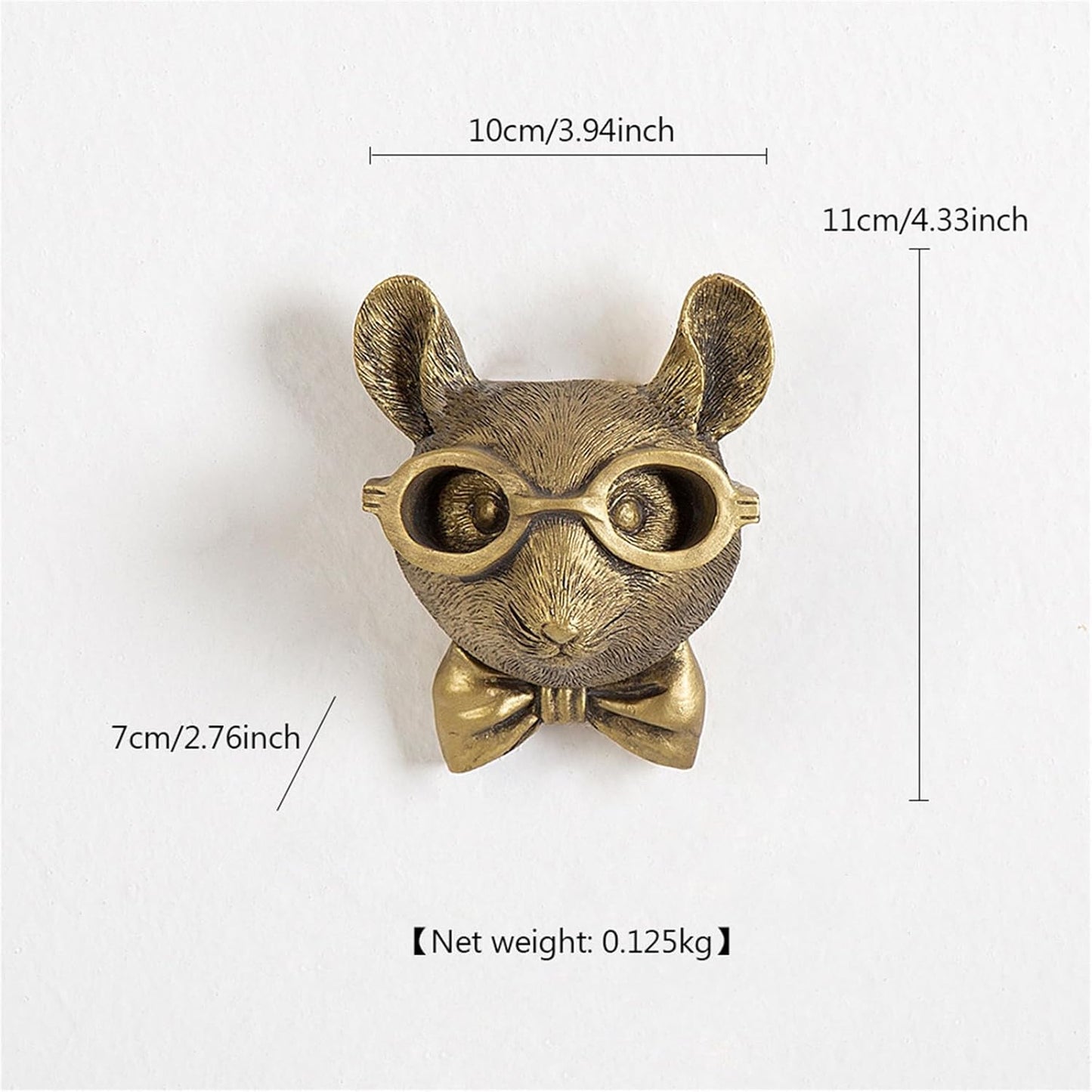 GUASDIE Animal Wall Decor: Faux Deer Head Mount, Resin Animal Head Wall Hanging for Living Room, Bedroom, Bathroom, Kitchen, Unique Art, Sculptures Home Decor, Gift, Rat