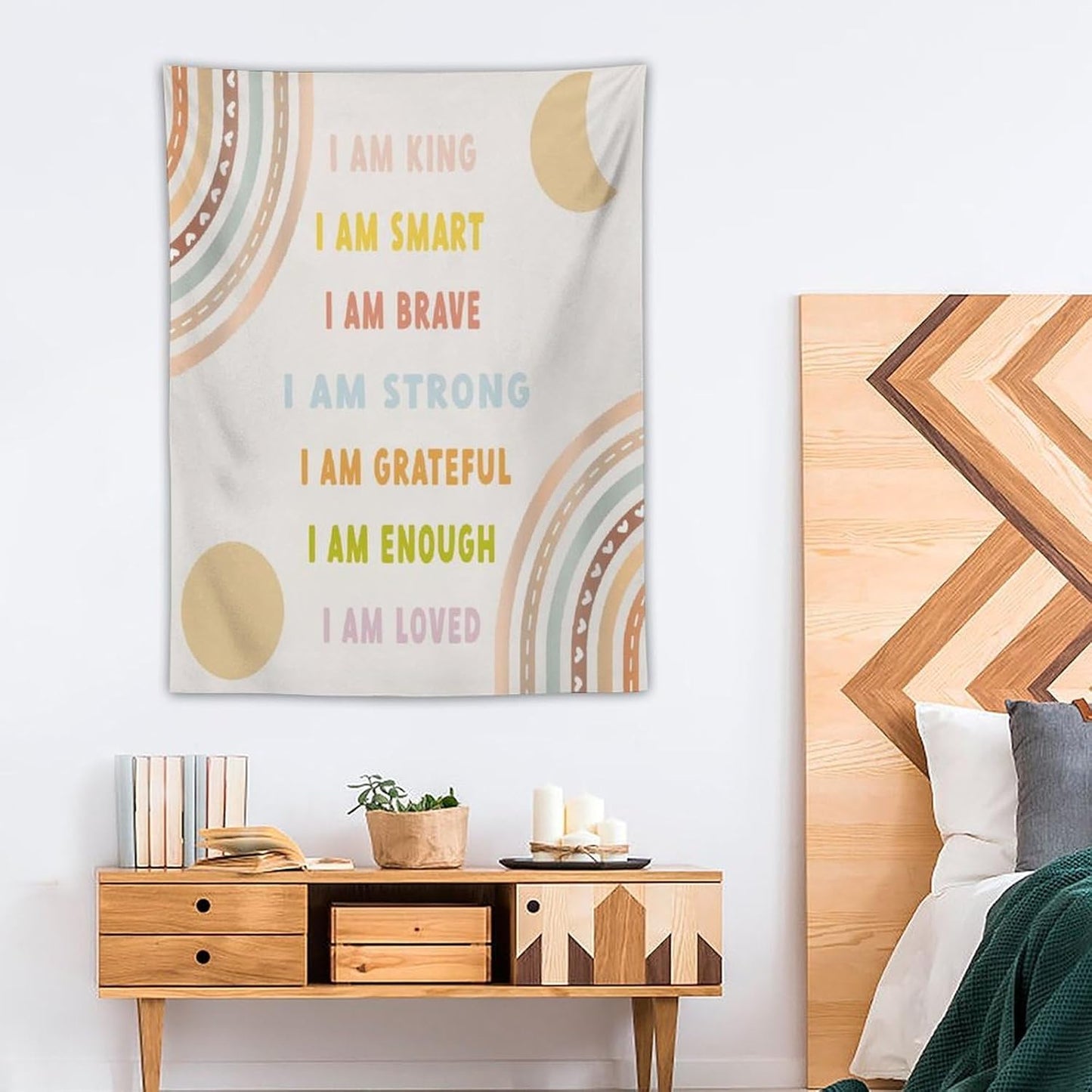 ICMOLYYENLO Boho Plant Aesthetic Tapestry, Abstract Medieval Arch Sun Home Aesthetic Wall Hanging For Bedroom Living Room Dormitory Tapestry 50x60 Inches