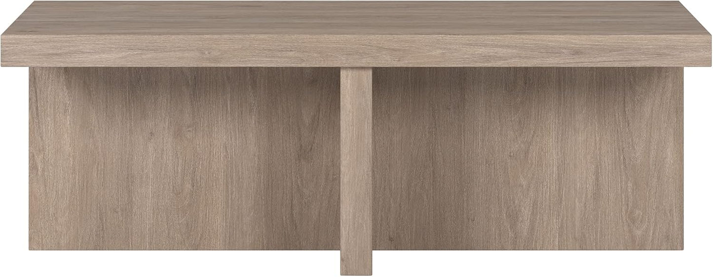 Henn&Hart Elna Coffee Table, 44" Wide,Grey